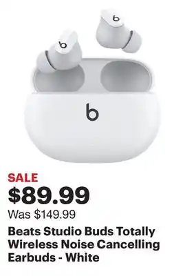 Best Buy Beats studio buds totally wireless noise cancelling earbuds - white offer