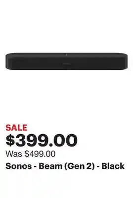 Best Buy Sonos - beam (gen 2) - black offer