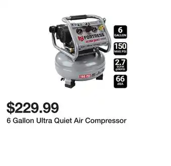 Harbor Freight Tools 6 gallon ultra quiet air compressor offer