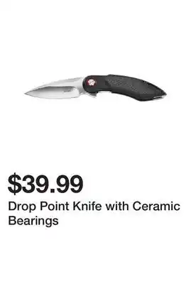 Harbor Freight Tools Drop point knife with ceramic bearings offer