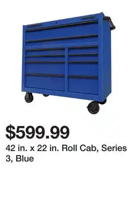 Harbor Freight Tools 42 in. x 22 in. roll cab, series 3, blue offer