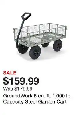 Tractor Supply Company Groundwork 6 cu. ft. 1,000 lb. capacity steel garden cart offer