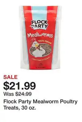 Tractor Supply Company Flock party mealworm poultry treats, 30 oz offer