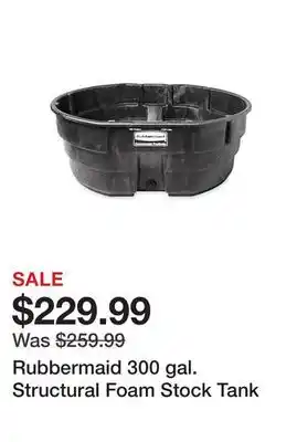 Tractor Supply Company Rubbermaid 300 gal. structural foam stock tank offer