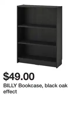 Ikea Billy bookcase, black oak effect offer