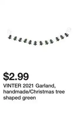 Ikea Vinter 2021 garland, handmade/christmas tree shaped green offer