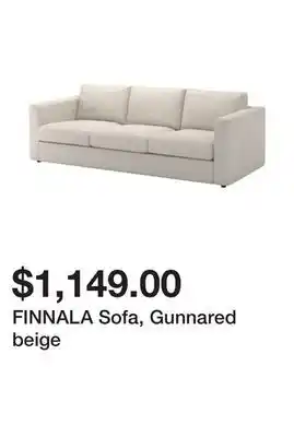 Ikea Finnala sofa, gunnared beige offer