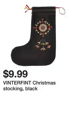 Ikea Vinterfint christmas stocking, black offer