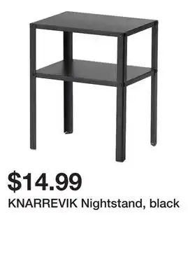 Ikea Knarrevik nightstand, black offer