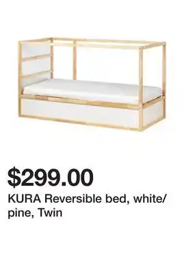 Ikea Kura reversible bed, white/pine, twin offer