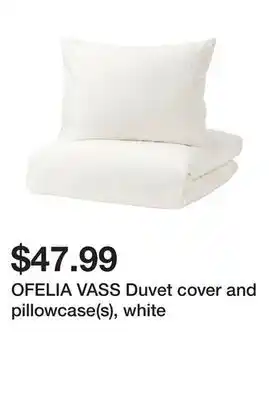 Ikea Ofelia vass duvet cover and pillowcase(s), white offer