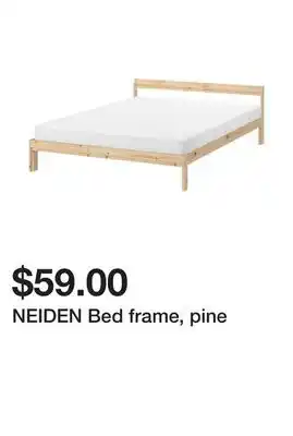 Ikea Neiden bed frame, pine offer