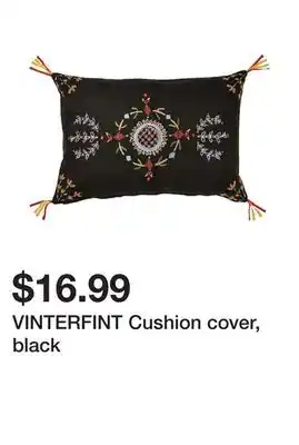 Ikea Vinterfint cushion cover, black offer