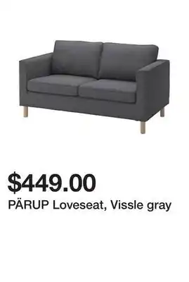 Ikea Pärup loveseat, vissle gray offer