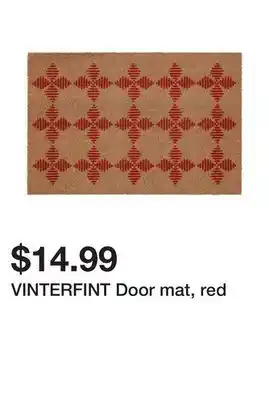 Ikea Vinterfint door mat, red offer