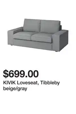 Ikea Kivik loveseat, tibbleby beige/gray offer