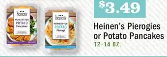 Heinen's Heinen's pierogies or potato pancakes offer