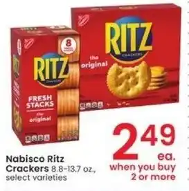 Albertsons Nabisco Ritz Crackers 8,8-13.7 oz. offer