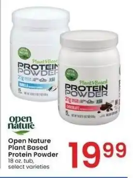 Albertsons Open Nature Plant Based Protein Powder 18 oz. offer