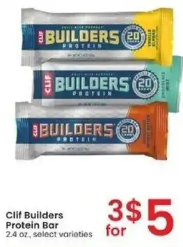 Albertsons Clif Builders Protein Bar offer