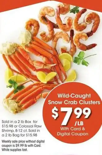 Kroger Wild-Caught Snow Crab Clusters offer