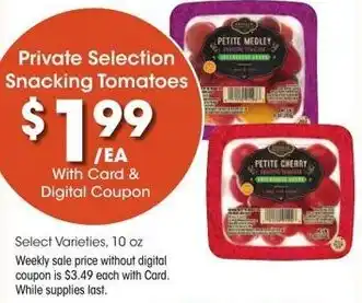 Kroger Private Selection Snacking Tomatoes offer