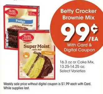 Kroger Betty Crocker Brownie Mix offer