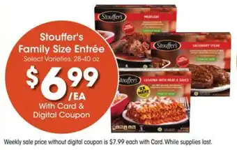 Kroger Stouffer's Family Size Entree offer