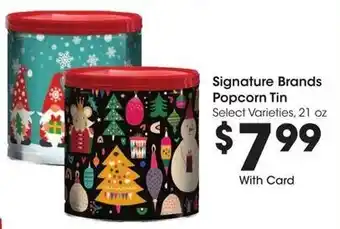 Kroger Signature Brands Popcorn Tin offer