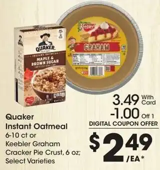 Kroger Quaker Instant Oatmeal offer