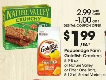 Kroger Pepperidge Farm Goldfish Crackers 5.9-8 oz offer