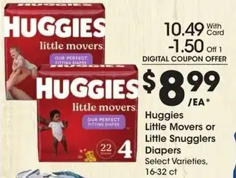 Kroger Huggies Little Movers or Little Snugglers Diapers offer