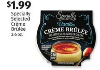 Aldi Specially selected crème brûlée offer
