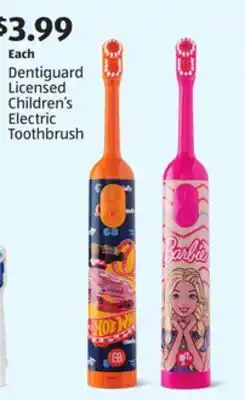 Aldi Dentiguard licensed children's electric toothbrush offer