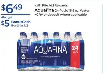 Rite Aid Aquafina offer