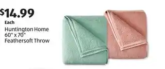 Aldi Huntington home 60 x 70 feathersoft throw offer