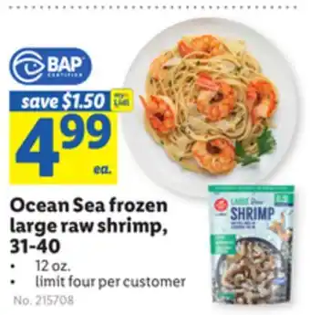 Lidl Ocean sea frozen large raw shrimp, 31-40 offer