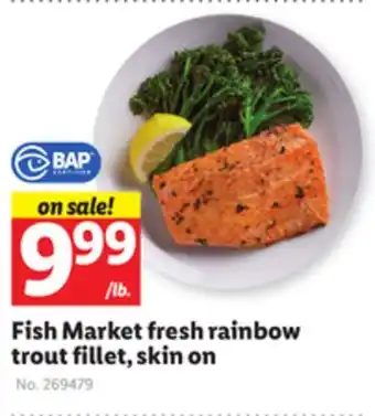 Lidl Fish fresh rainbow trout fillet, skin on offer