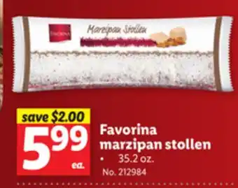 Lidl Favorina marzipan stollen offer