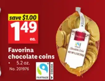 Lidl Favorina chocolate coins offer
