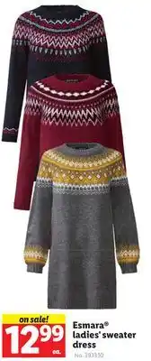 Lidl Esmara ladies' sweater dress offer