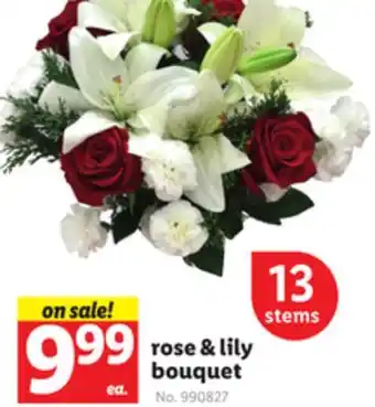 Lidl Rose & lily bouquet offer