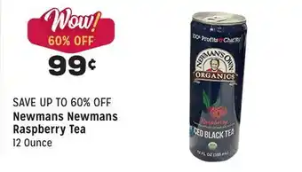 Grocery Outlet Newmans raspberry tea offer