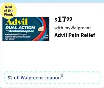 Walgreens Advil pain relief offer