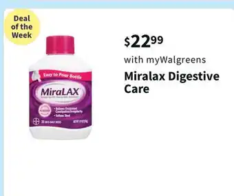 Walgreens Miralax digestive care offer