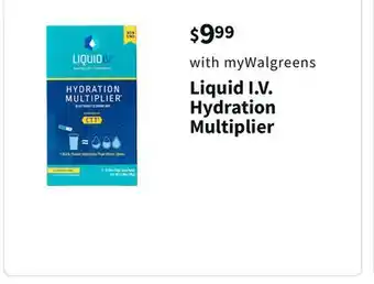 Walgreens Liquid i.v. hydration multiplier offer