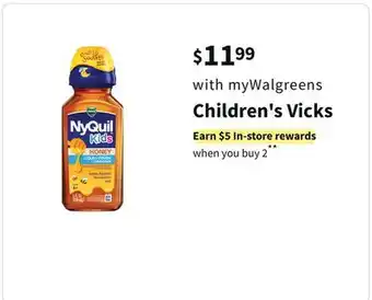 Walgreens Children's vicks offer