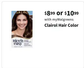 Walgreens Clairol hair color offer