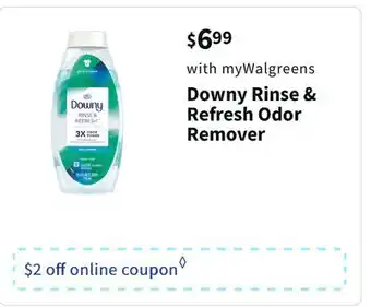 Walgreens Downy rinse & refresh odor remover offer