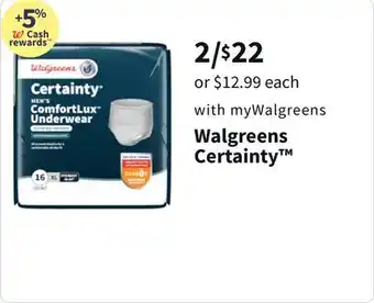 Walgreens Walgreens certainty offer